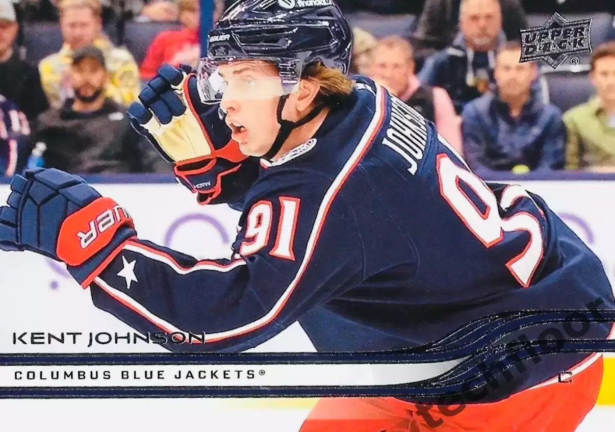Карточка NHL Kent Johnson Columbus Blue Jackets/ Кент Джонсон Коламбус НХЛ
