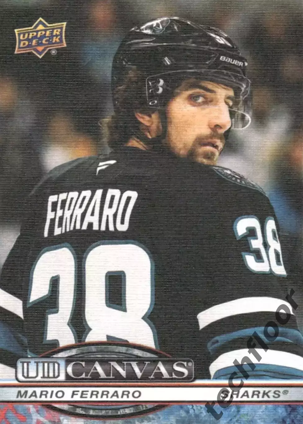 Карточка Canvas NHL Mario Ferraro San Jose Sharks/Марио Ферраро Сан-Хосе НХЛ