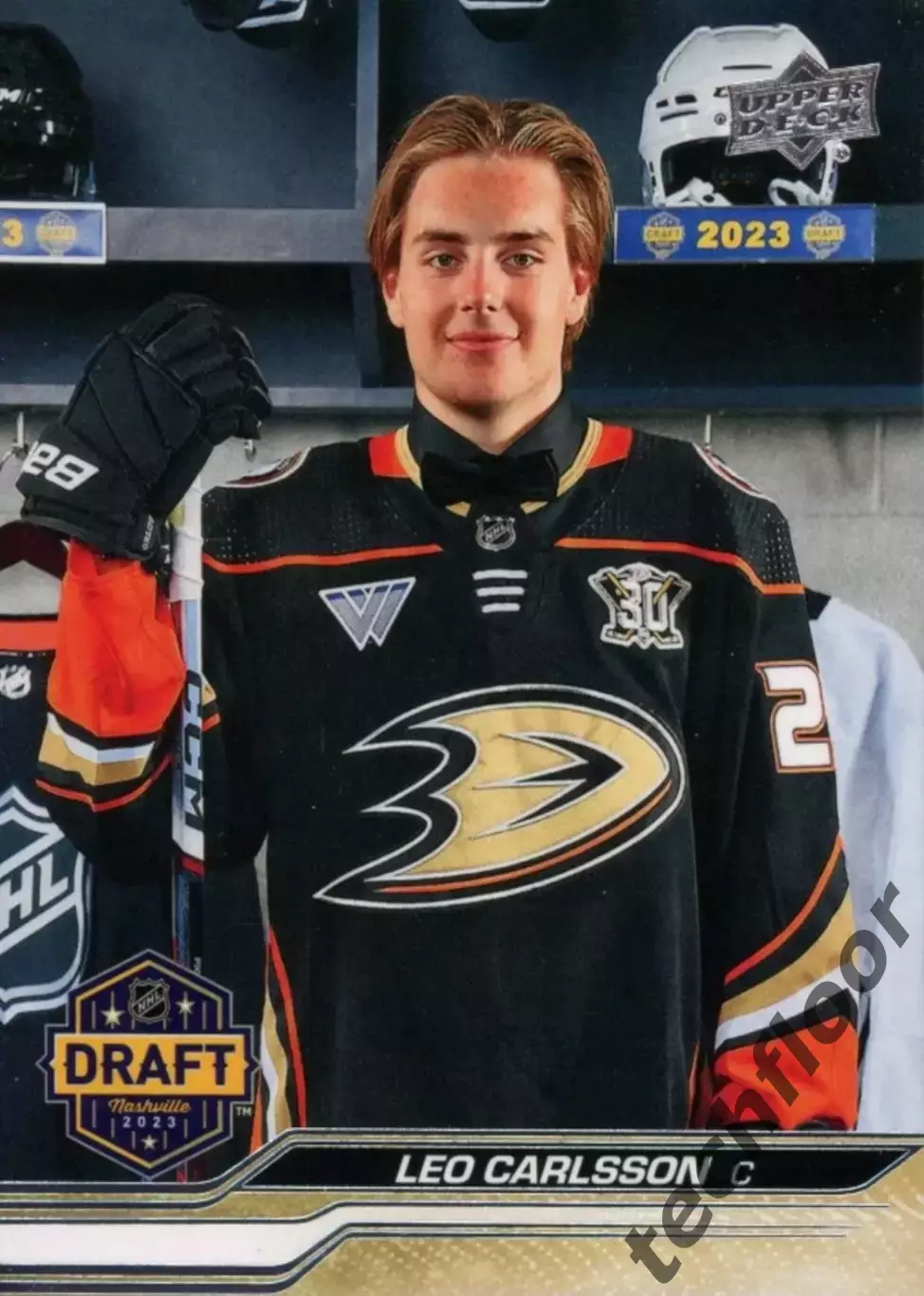 Карточка NHL Leo Carlsson Anaheim Ducks/Лео Карлссон Анахайм НХЛ