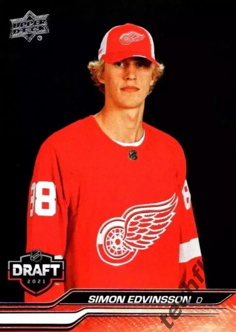Карточка NHL Simon Edvinsson Detroit Red Wings/Симон Эдвинссон Детройт НХЛ
