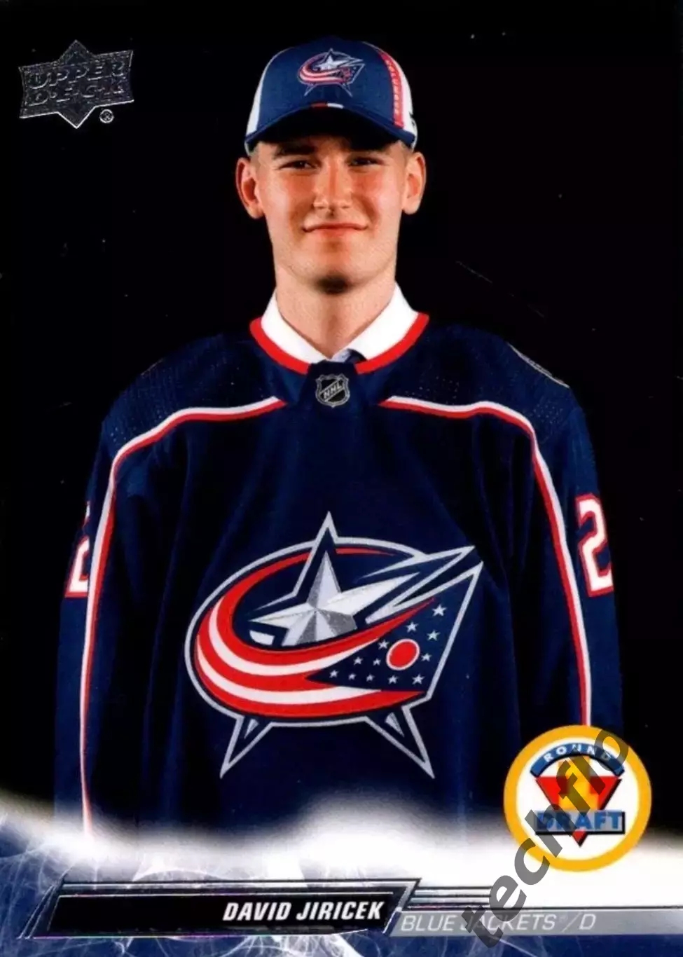Карточка NHL David Jiricek Columbus Blue Jackets/Давид Иржичек Коламбус НХЛ