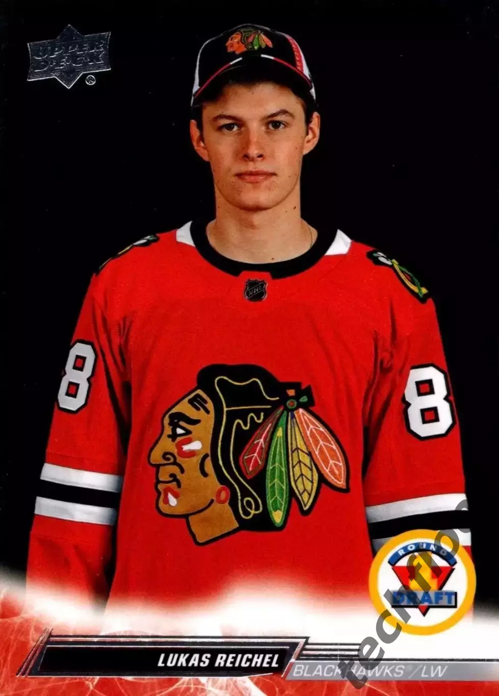 Карточка NHL Lukas Reichel Chicago Blackhawks/Лукас Райхель Чикаго НХЛ