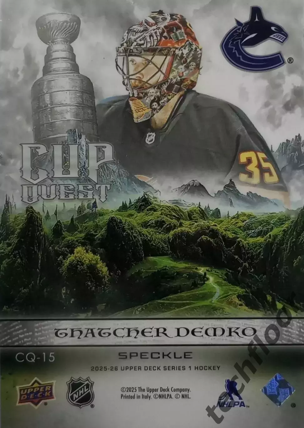 Карточка NHL Thatcher Demko Vancouver Canucks/ Тэтчер Демко Ванкувер НХЛ 1