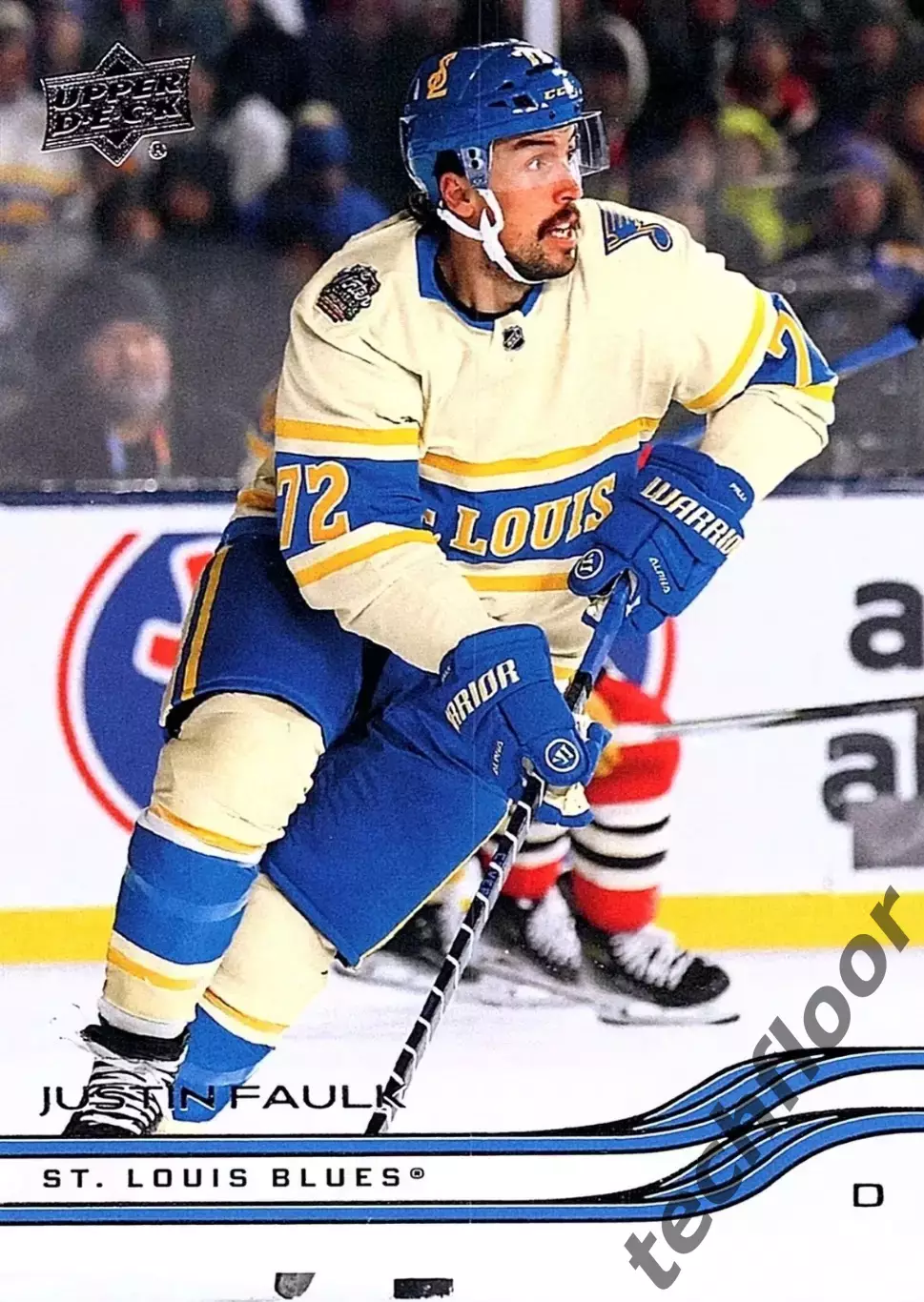 Карточка NHL Justin Faulk St. Louis Blues/Джастин Фолк Сент-Луис НХЛ