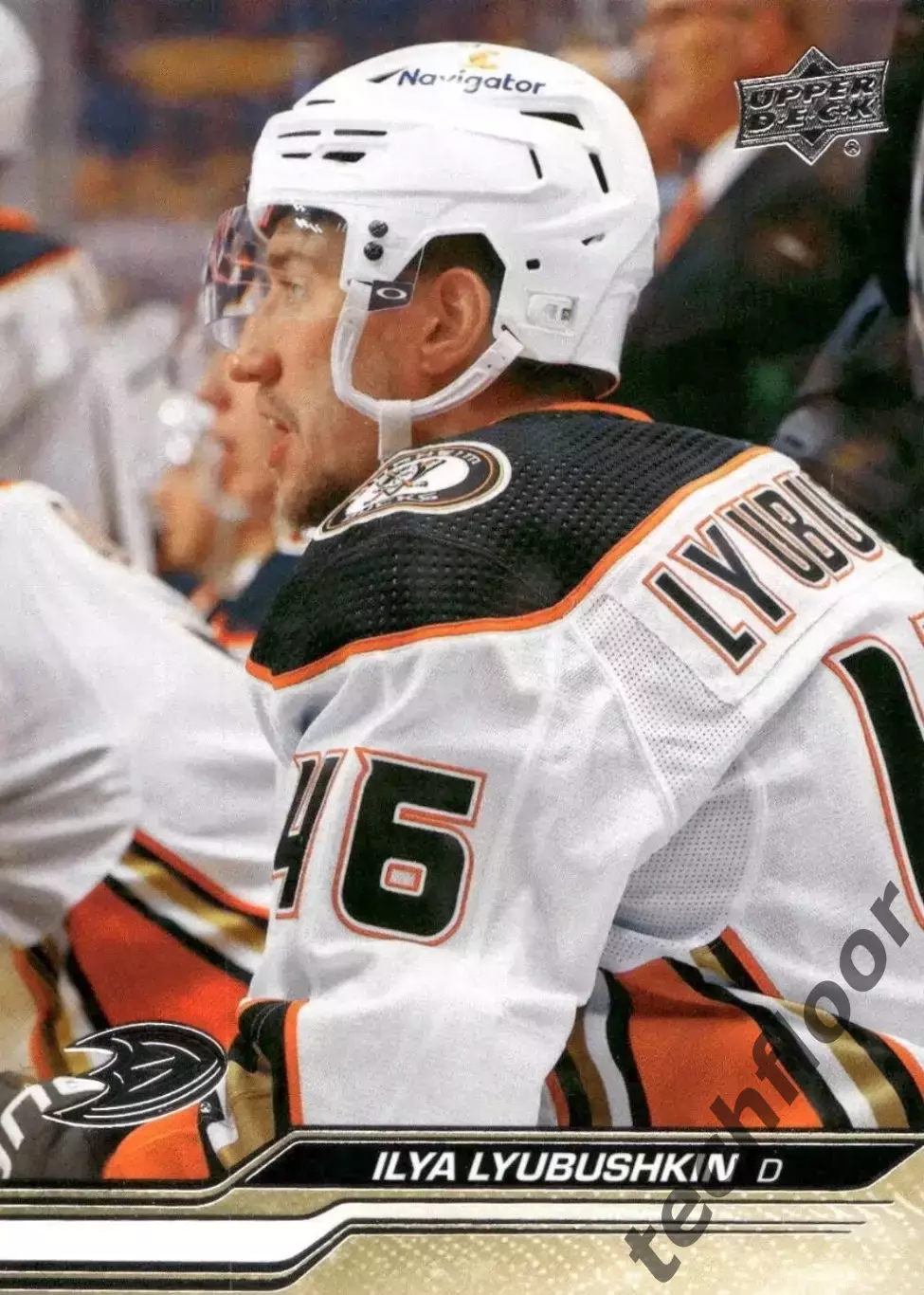 Карточка NHL Ilya Lyubushkin Anaheim Ducks/Илья Любушкин Анахайм НХЛ