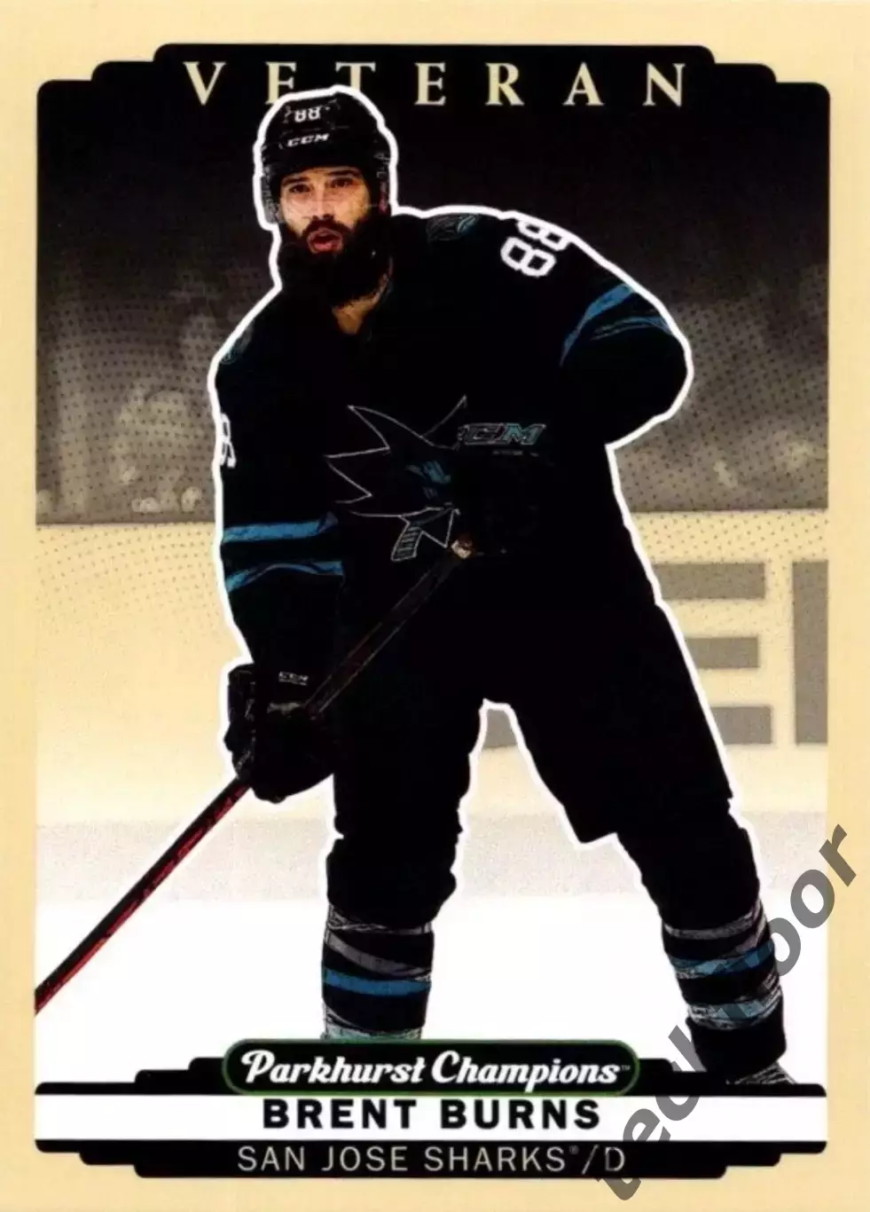 Карточка NHL Bren Burns San Jose Sharks/ Брент Бернс Сан-Хосе НХЛ