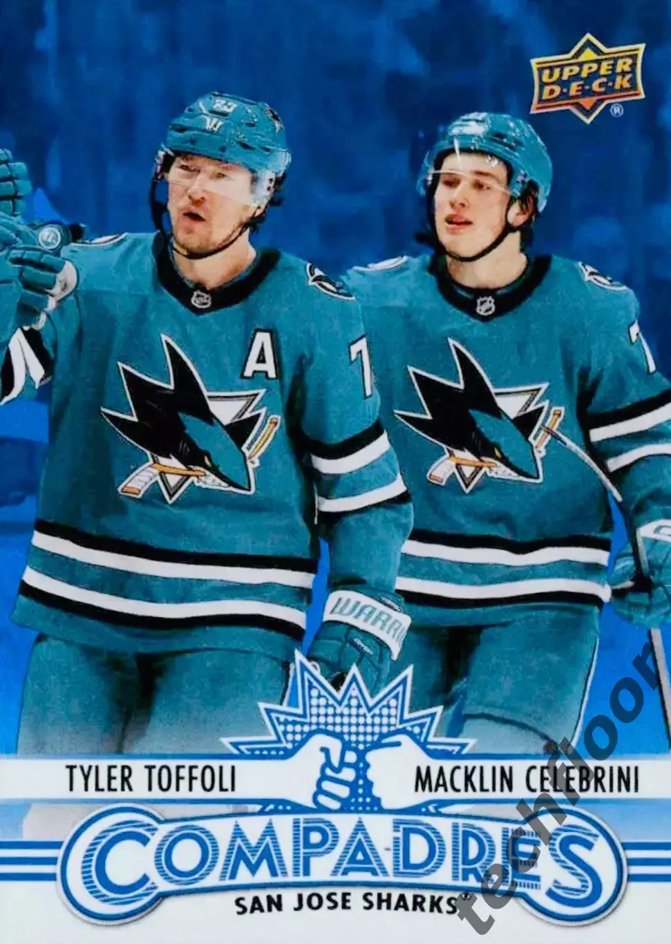 Карточка NHL Tyler Toffoli/Macklin Celebrini San Jose/Маклин Селебрини Сан-Хосе