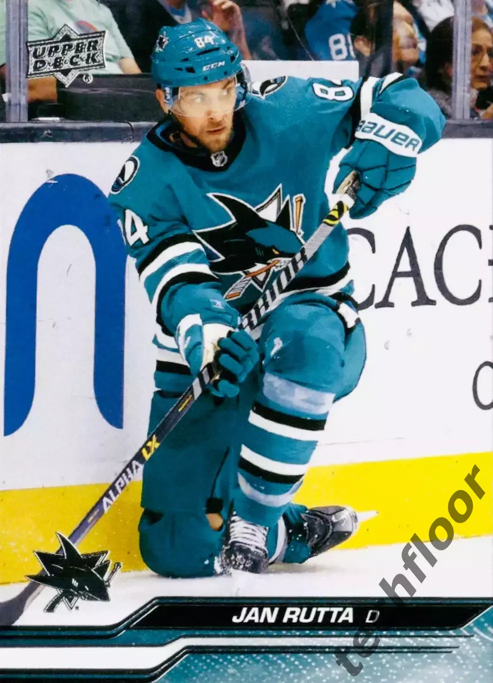 Карточка NHL Jan Rutta San Jose Sharks/ Ян Рутта Сан-Хосе НХЛ