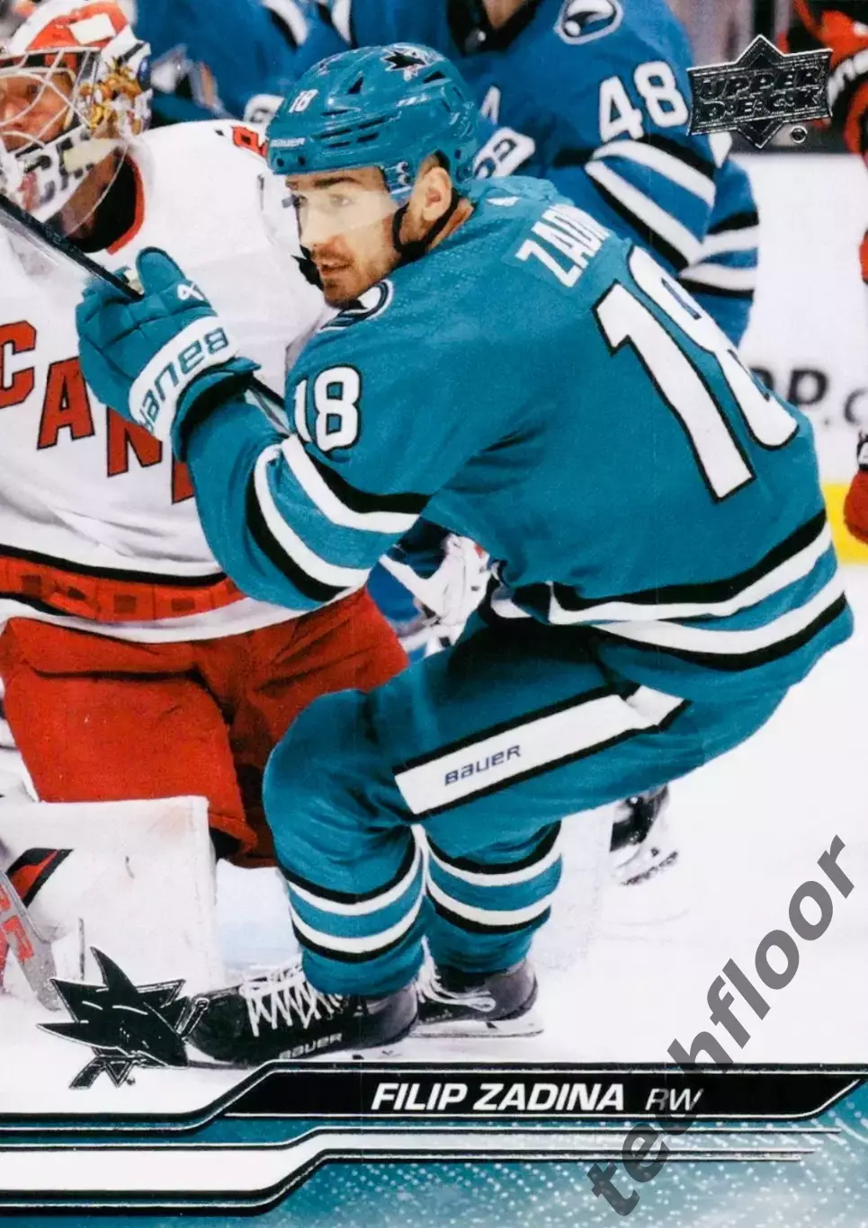 Карточка NHL Filip Zadina San Jose Sharks/Филип Задина Сан-Хосе НХЛ