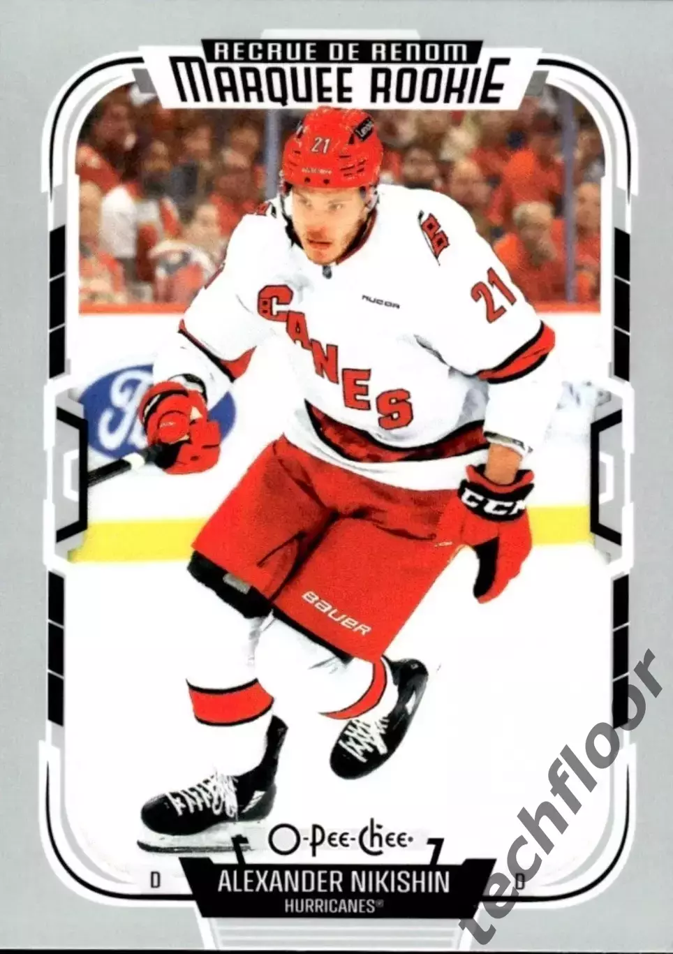 Карточка NHL Alexander Nikishin Carolina Hurricanes/Александр Никишин Каролина