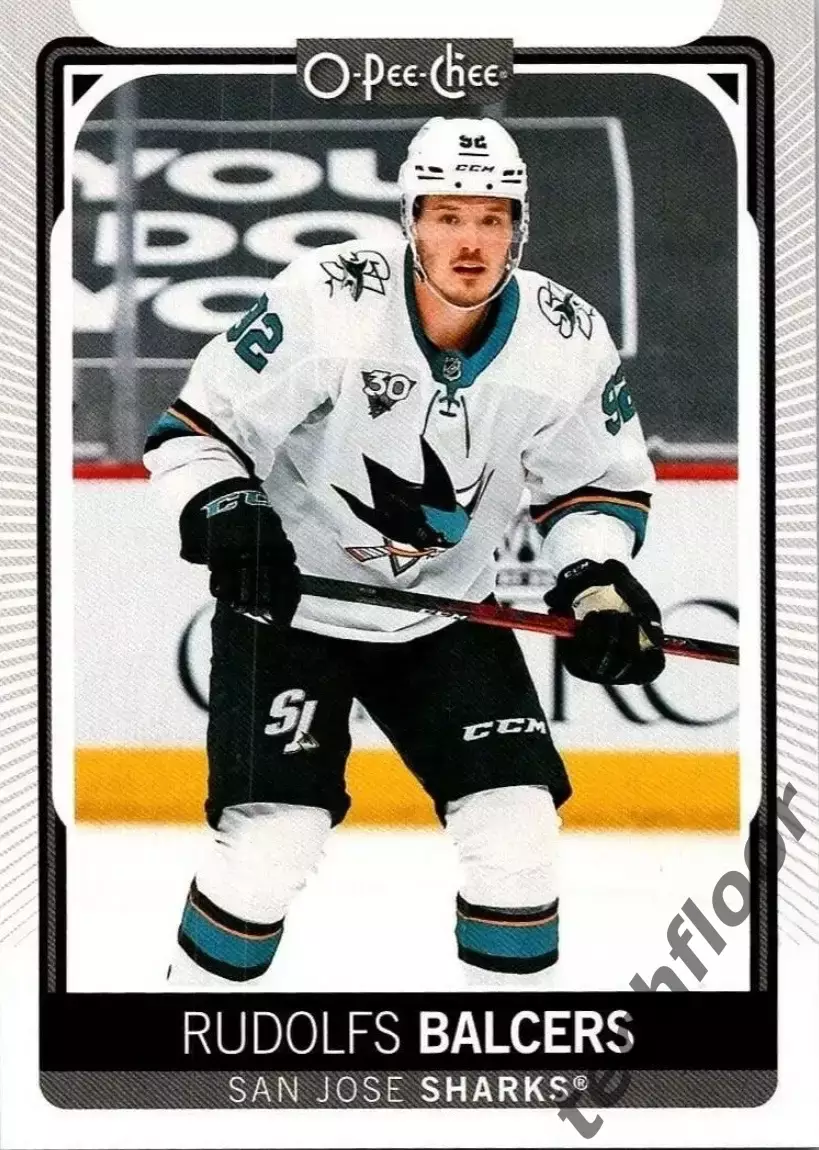 Карточка NHL Rudolfs Balcers San Jose Sharks/Рудольф Балцерс Сан-Хосе Шаркс НХЛ