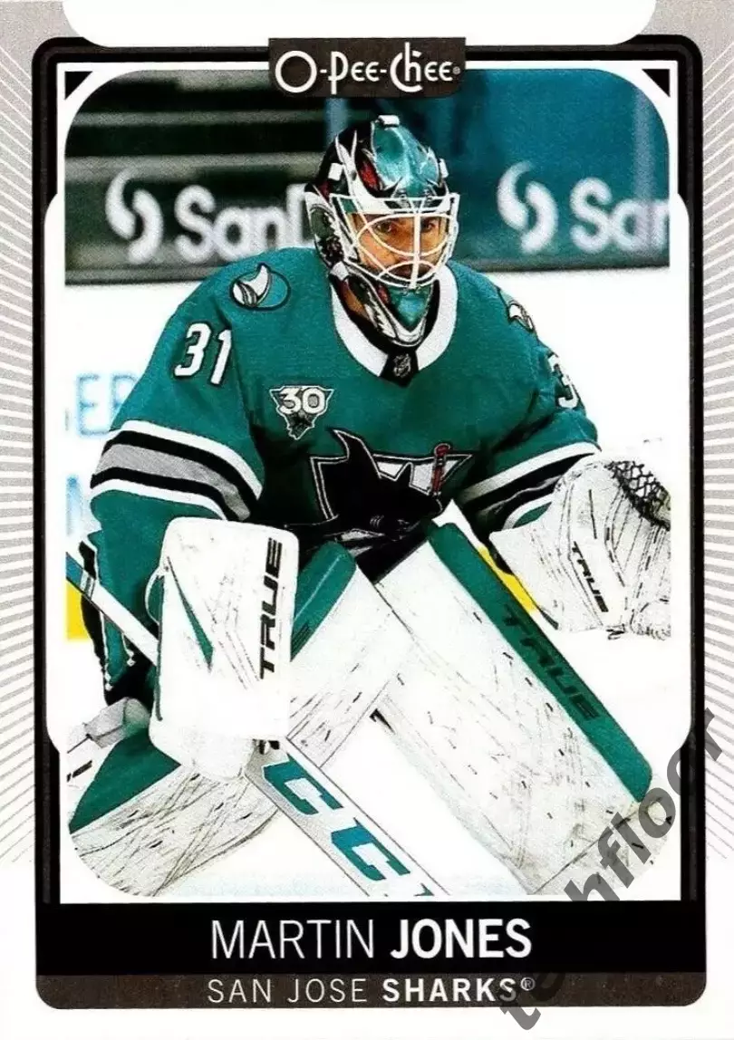 Карточка NHL Martin Jones San Jose Sharks/Мартин Джонс Сан-Хосе Шаркс НХЛ