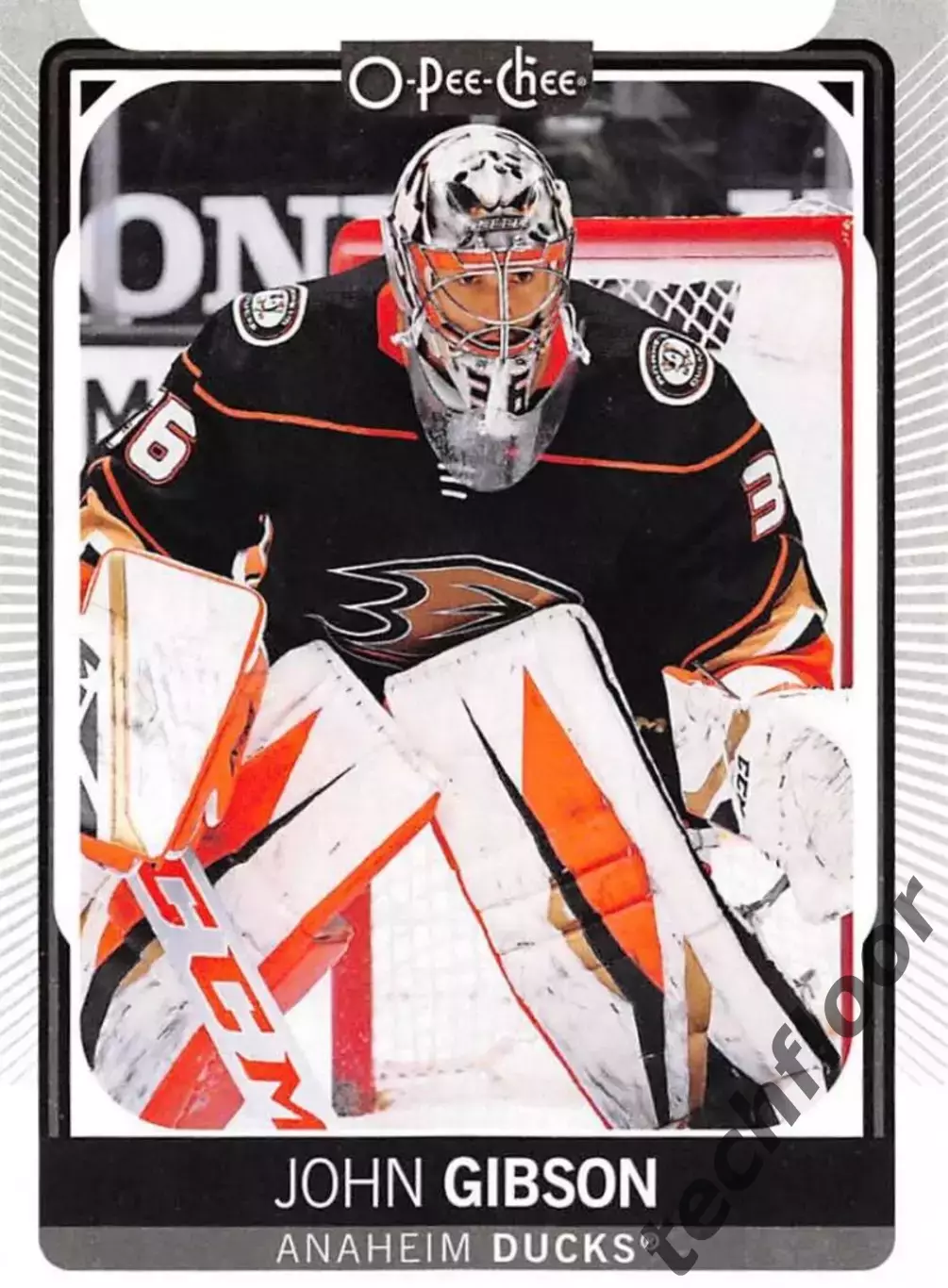 Карточка NHL John Gibson Anaheim Ducks / Джон Гибсон Анахайм НХЛ