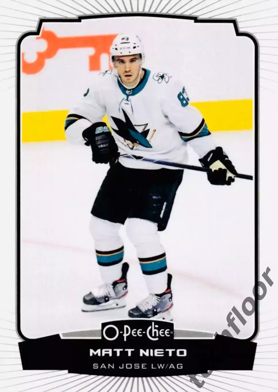 Карточка NHL Matt Nieto San Jose Sharks/Мэтт Нието Сан-Хосе НХЛ