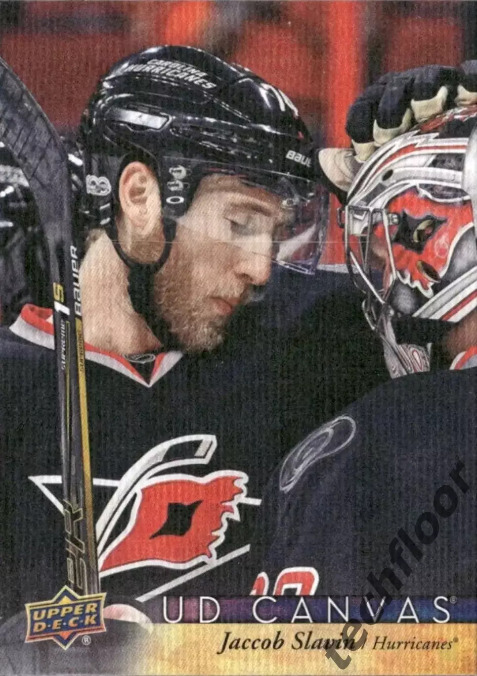 Карточка NHL Canvas Jaccob Slavin Carolina Hurricanes/Джэйккоб Слэвин Каролина