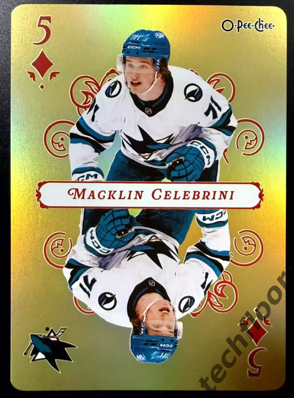 Карточка NHL Macklin Celebrini San Jose Sharks / Маклин Селебрини Сан-Хосе НХЛ