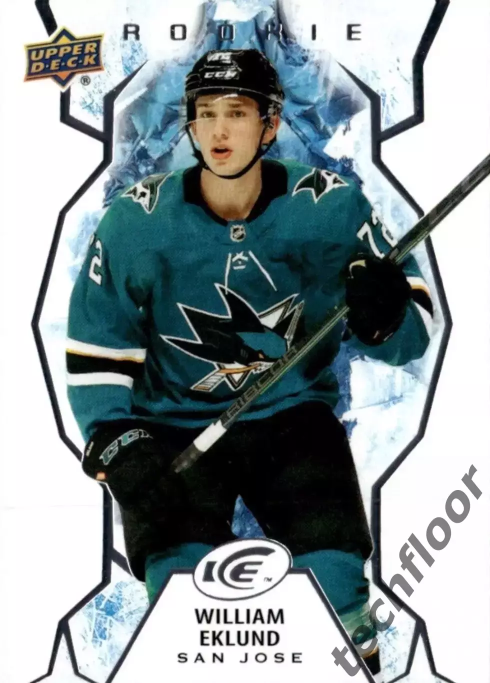Карточка NHL William Eklund San Jose Sharks / Виллиам Эклунд Сан-Хосе НХЛ