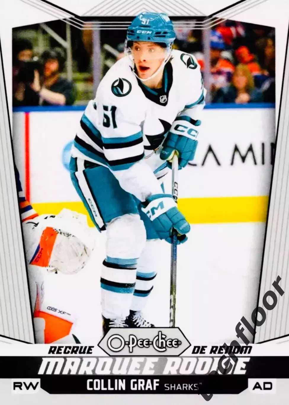 Карточка NHL Collin Graf San Jose Sharks/Коллин Граф Сан-Хосе Шаркс НХЛ