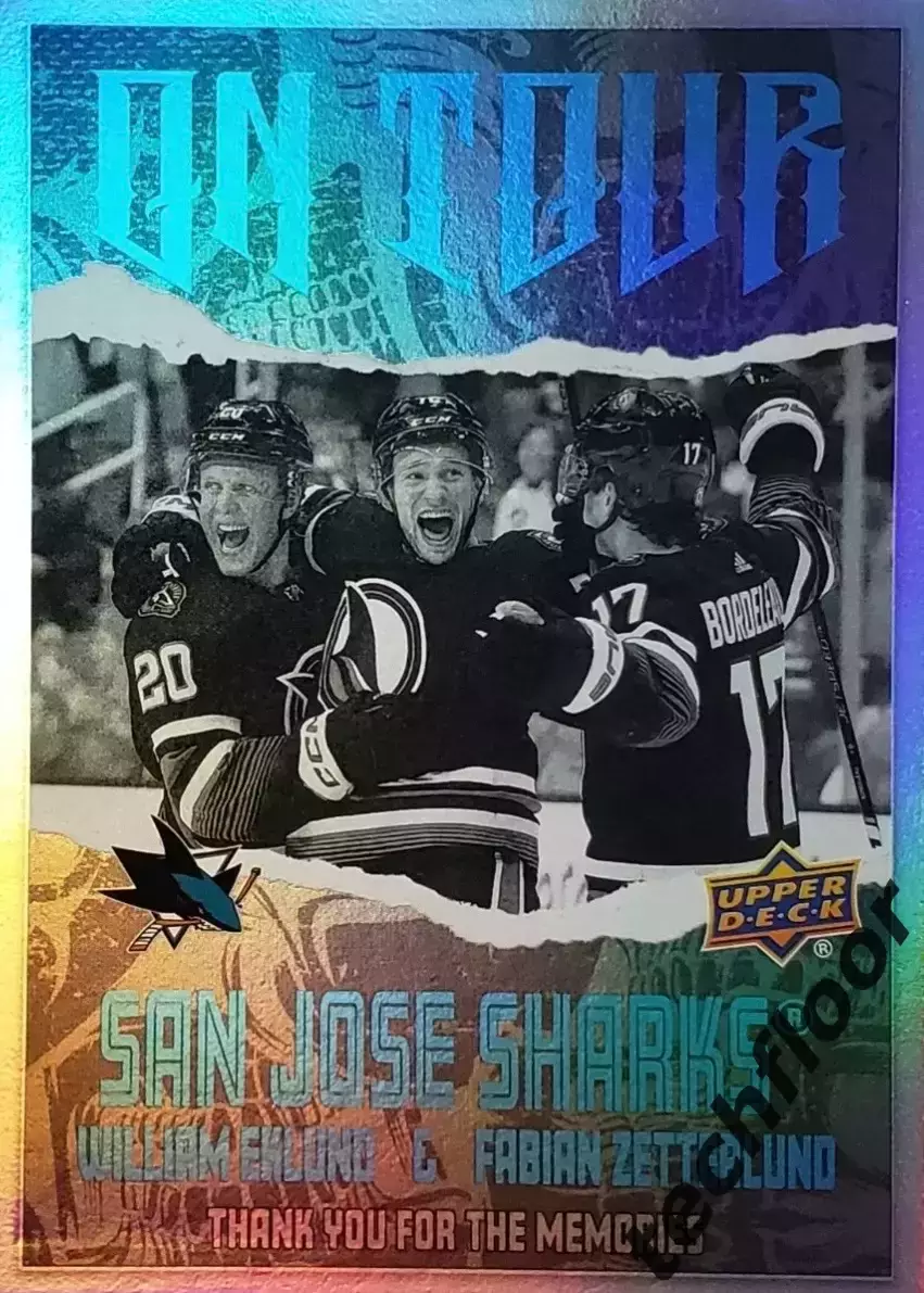 Карточка NHL San Jose Sharks Eklund/Zetterlund / Сан-Хосе Шаркс НХЛ