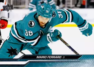 Карточка NHL Mario Ferraro San Jose Sharks/Марио Ферраро НХЛ Сан-Хосе