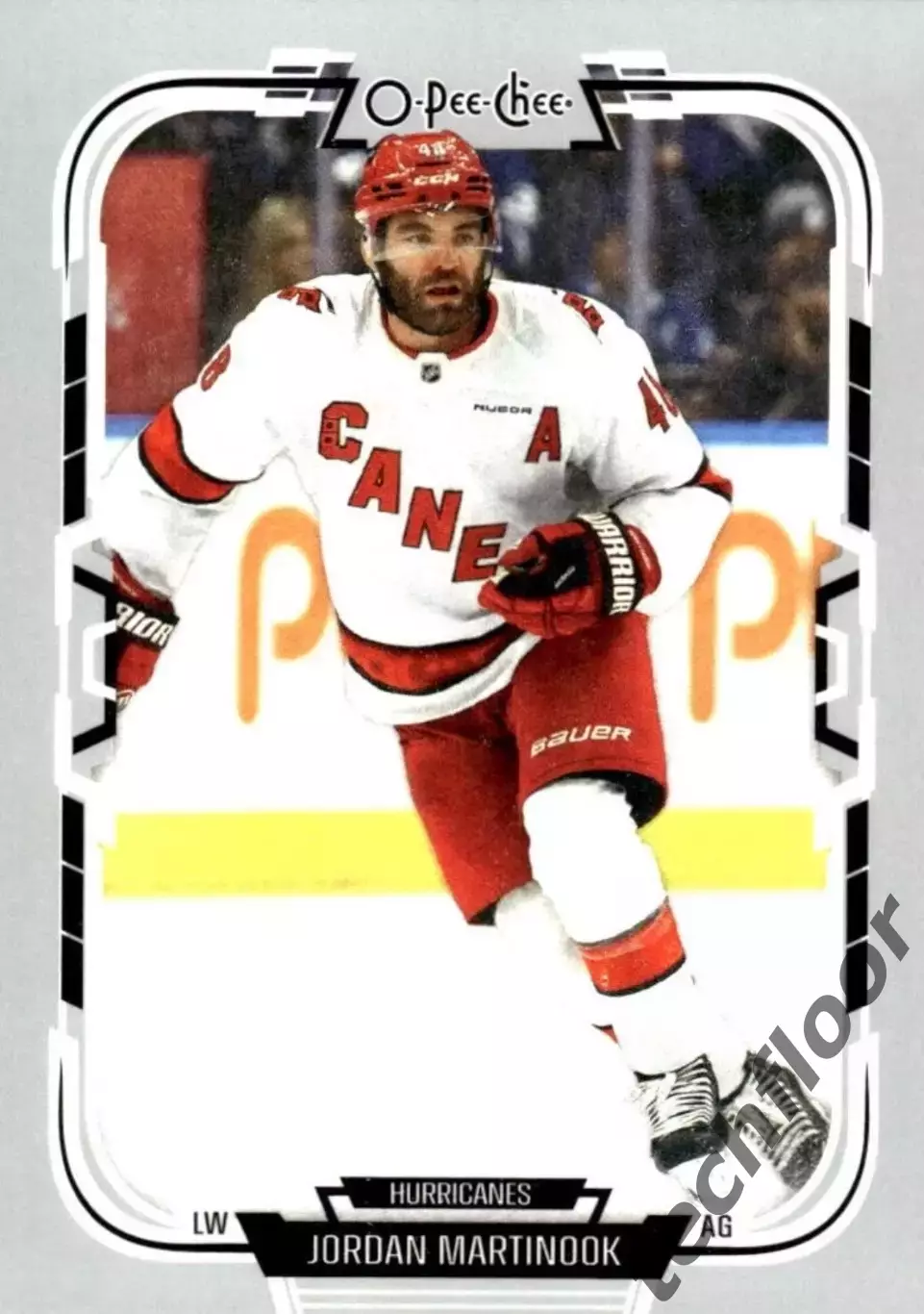 Карточка NHL Jordan Martinook Carolina Hurricanes/Джордан Мартинук Каролина НХЛ