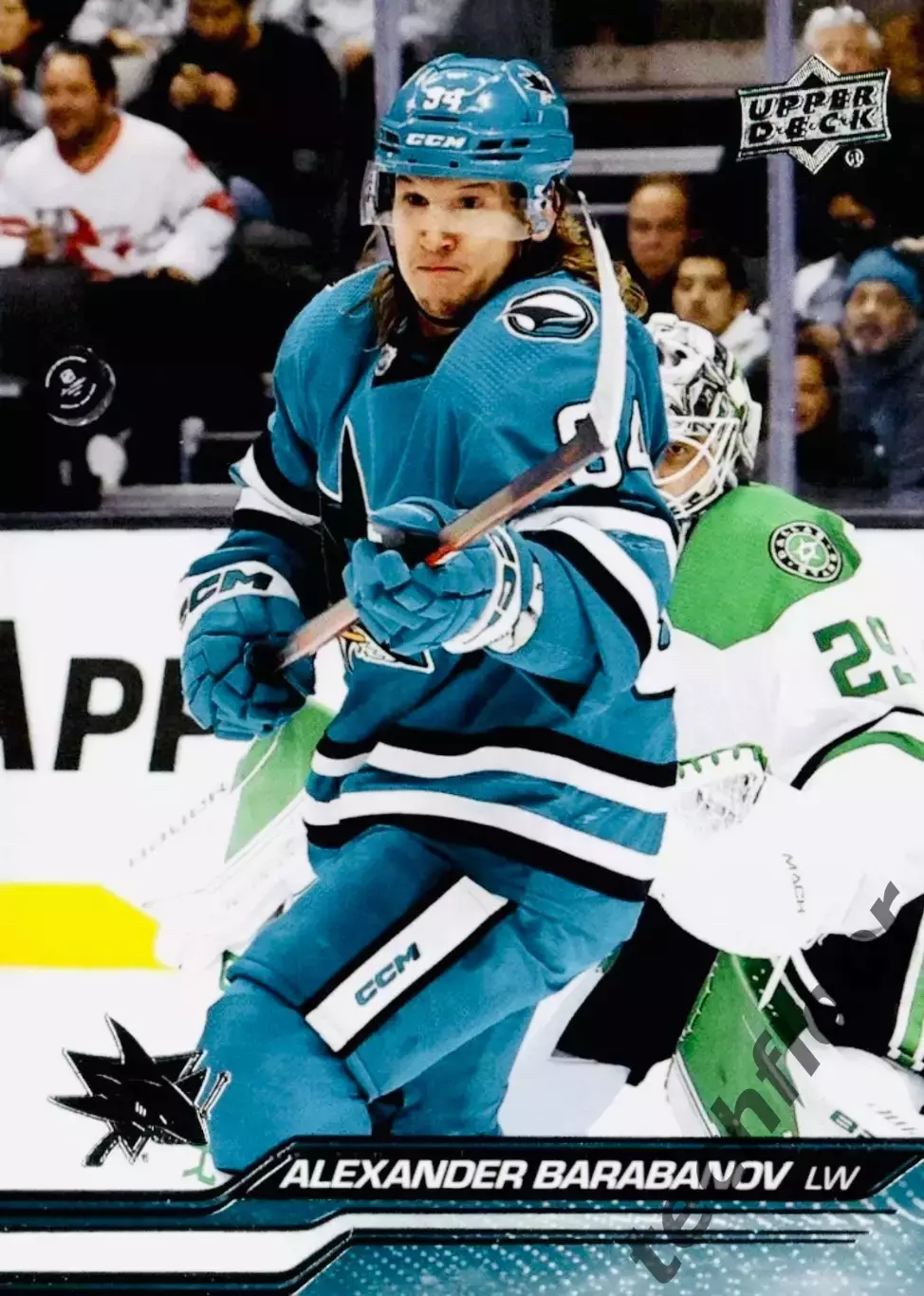 Карточка NHL Alexander Barabanov San Jose Sharks/ Александр Барабанов Сан-Хосе