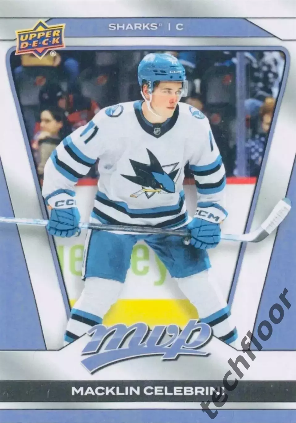 Карточка NHL Macklin Celebrini San Jose Sharks/ Маклин Селебрини НХЛ Сан-Хосе