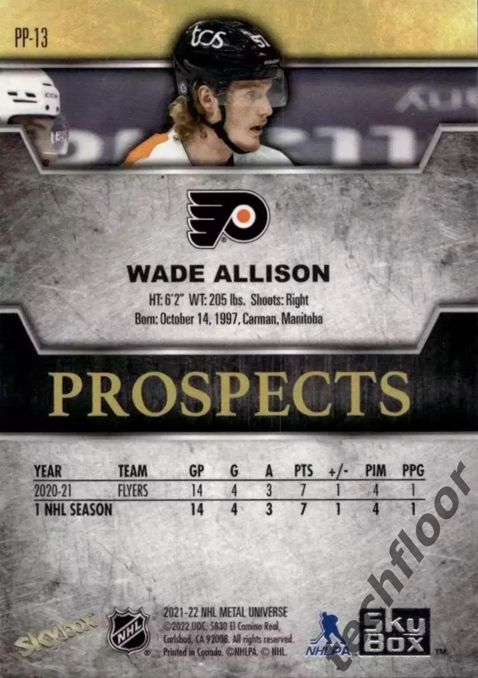 Карточка NHL Wade Allison Philadelphia Flyers/Ужйд 1