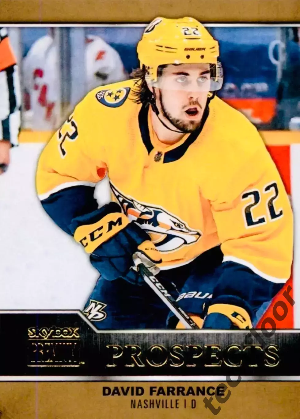 Карточка NHL David Farrance Nashville Predators/Дэвид Фарранс Нэшвилл НХЛ