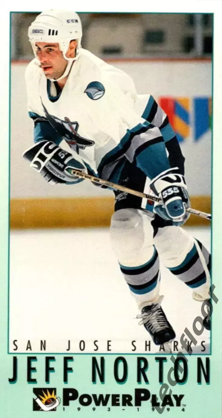 Карточка NHL Jeff Norton San Jose Sharks/Джефф Нортон Сан-Хосе НХЛ