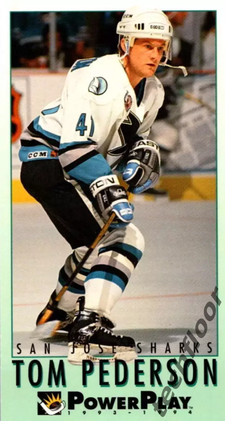 Карточка NHL Tom Pederson San Jose Sharks/Том Педерсон Сан-Хосе НХЛ