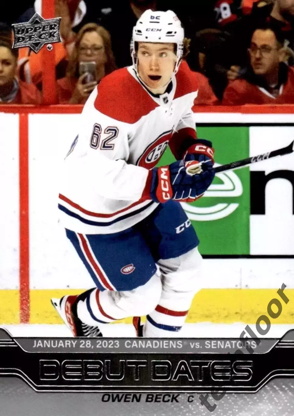 Карточка NHL Owen Beck Montreal Canadiens / Оуэн Бек Монреаль НХЛ