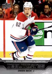 Карточка NHL Owen Beck Montreal Canadiens / Оуэн Бек Монреаль НХЛ