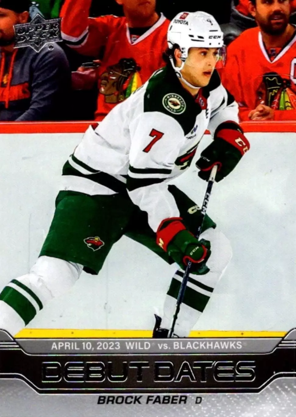 Карточка NHL Brock Faber Minnesota Wild/Брок Фейбер Миннесота НХЛ