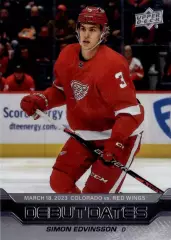 Карточка NHL Simon Edvinsson Detroit Red Wings/ Симон Эдвинссон Детройт НХЛ