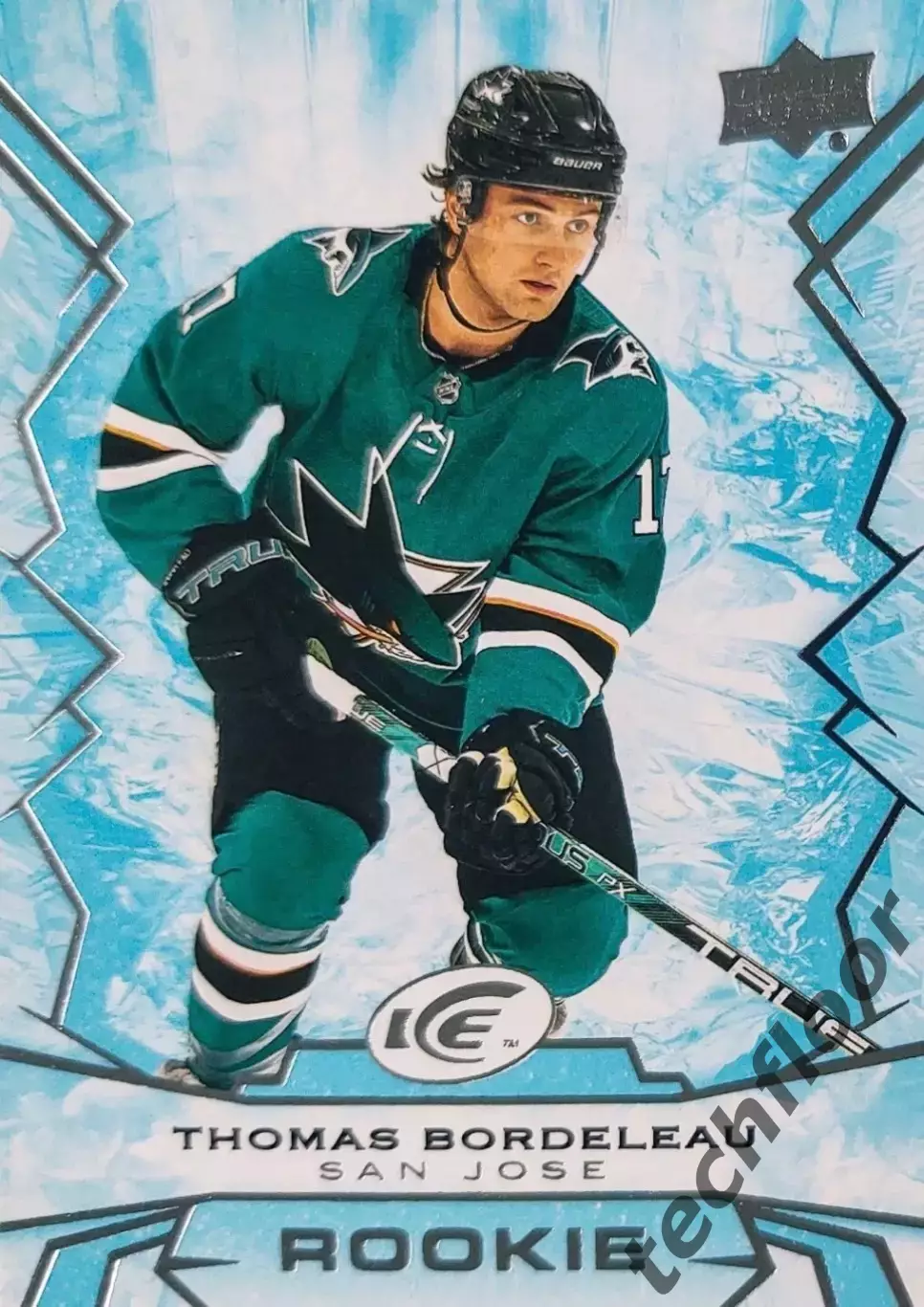 Карточка NHL Thomas Bordeleau San Jose Sharks/ Томас Бордело Сан-Хосе НХЛ