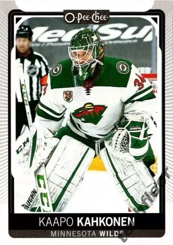 Карточка NHL Kaapo Kahkonen Minnesota Wild/Каапо Кяхкёнен Миннесота НХЛ