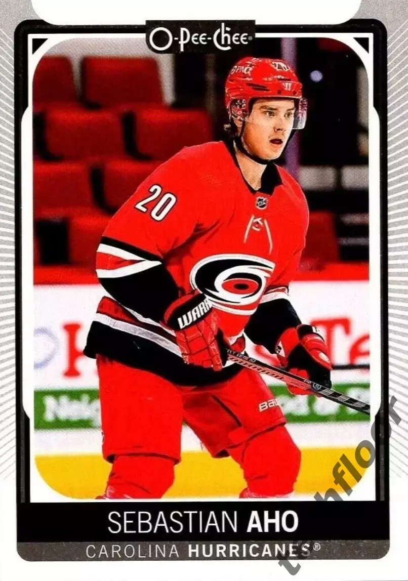 Карточка NHL Sebastian Aho Carolina Hurricanes/ Себастьян Ахо Каролина НХЛ