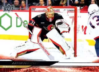 Карточка NHL Anton Forsberg Ottawa Senators/Антон Форсберг Оттава НХЛ
