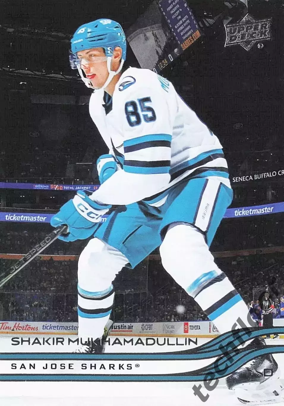 Карточка NHL Shakir Mukhamadullin San Jose Sharks/ Шакир Мухамадуллин Сан-Хосе