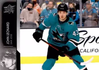 Карточка NHL John Leonard San Jose Sharks/ Джон Леонард Сан-Хосе НХЛ
