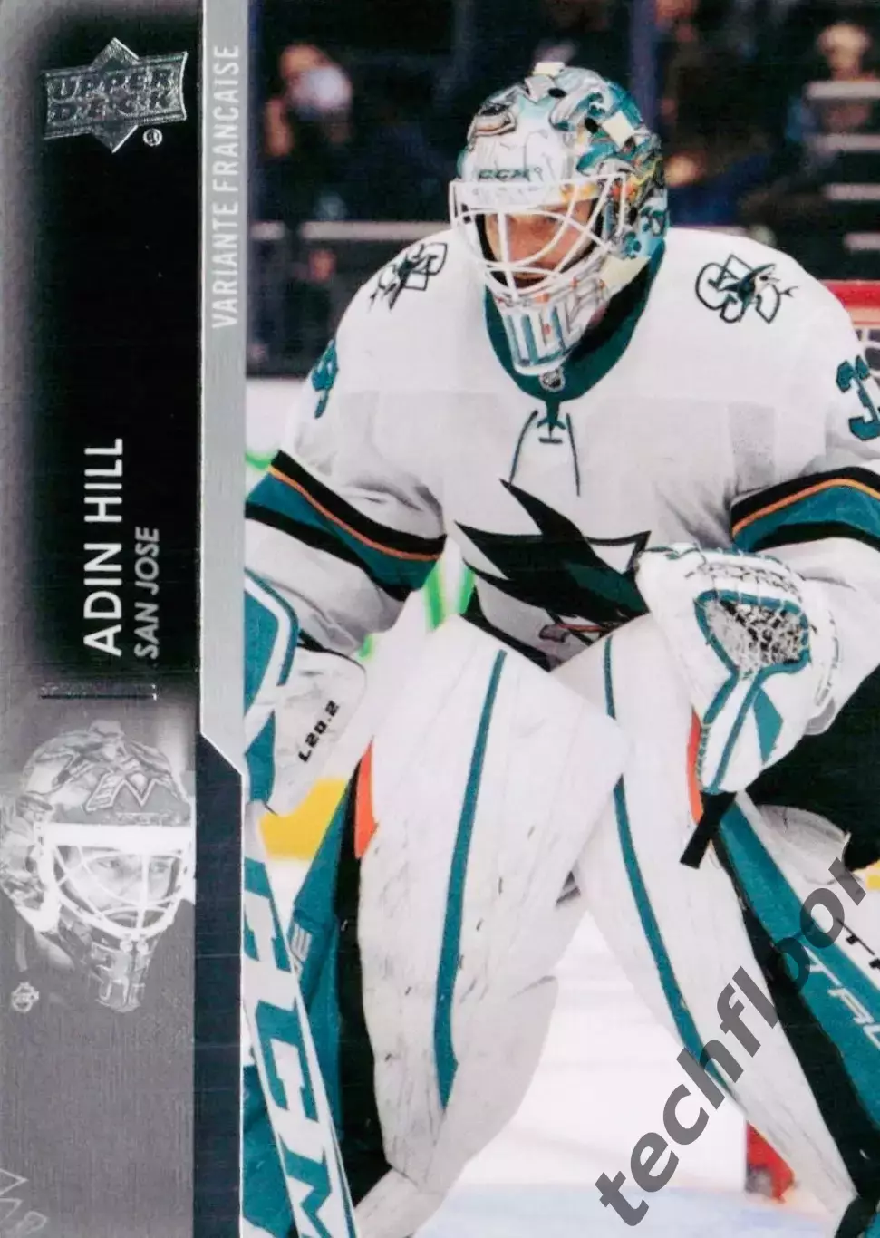 Карточка NHL Adin Hill San Jose Sharks/ Эдин Хилл Сан-Хосе НХЛ