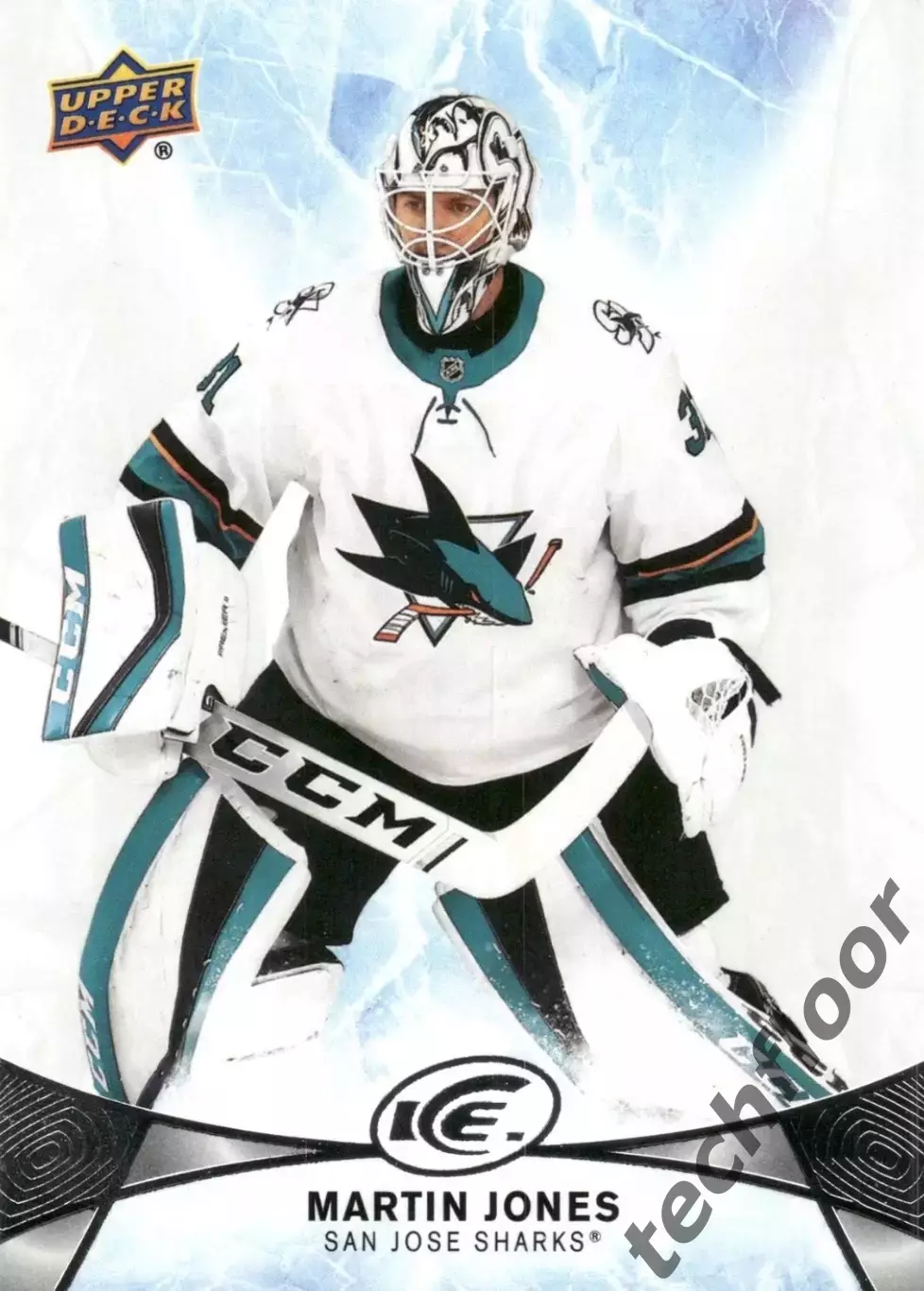Карточка NHL Martin Jones San Jose Sharks /Мартин Джонс Сан-Хосе НХЛ