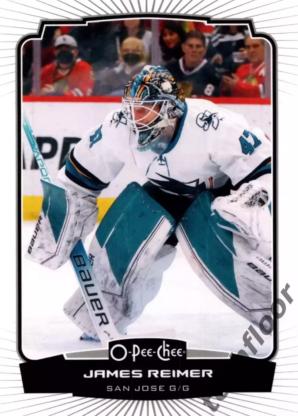 Карточка NHL James Reimer San Jose Sharks/Джеймс Раймер Сан-Хосе НХЛ