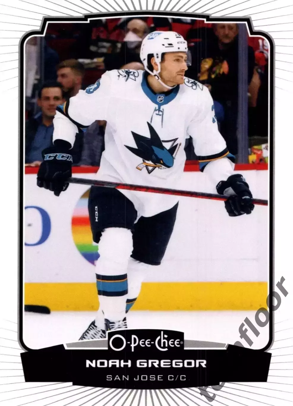 Карточка NHL Noah Gregor San Jose Sharks/Ноа Грегор Сан-Хосе НХЛ