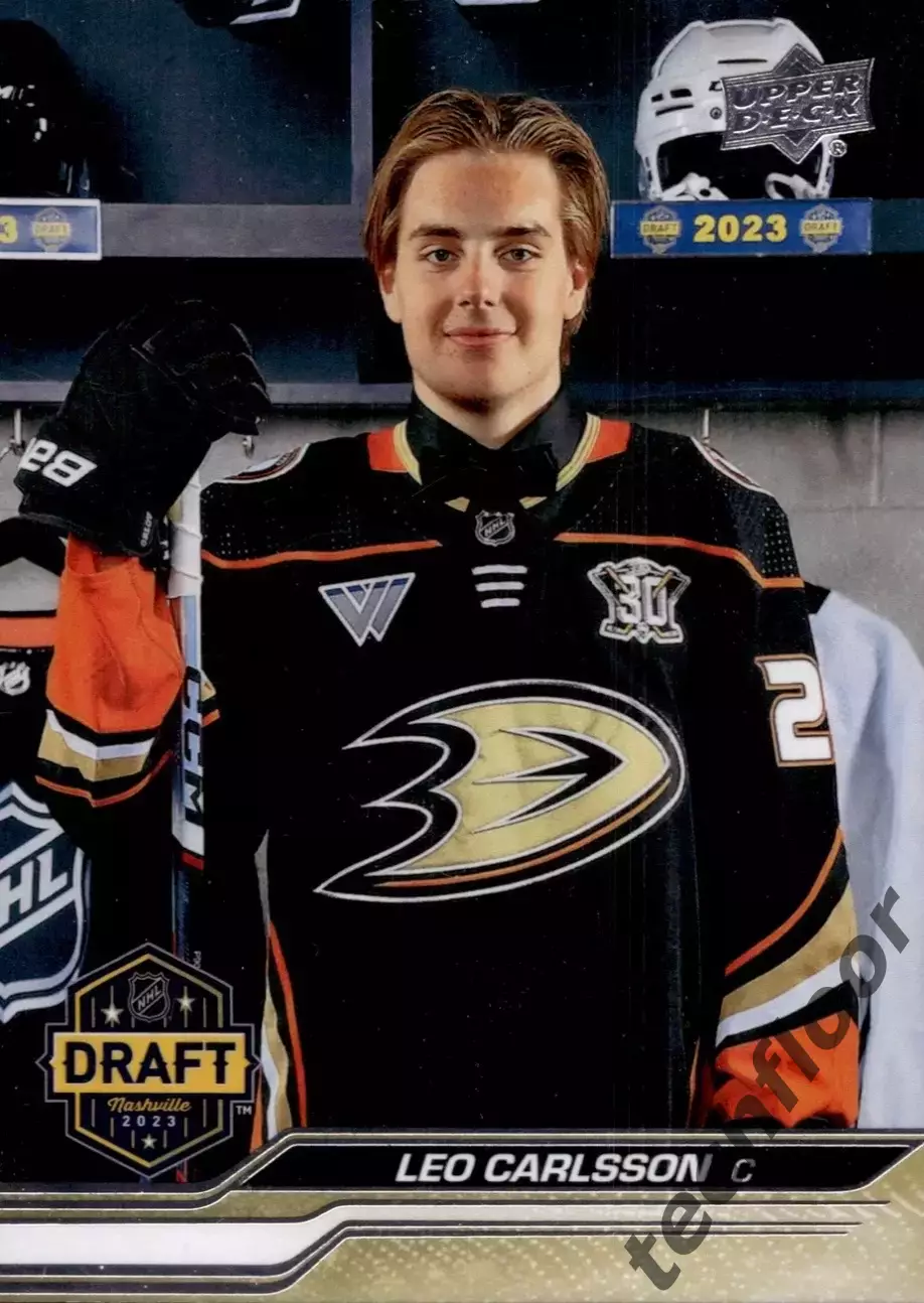 Карточка NHL Leo Carlsson Anaheim Ducks/Лео Карлссон Анахайм НХЛ