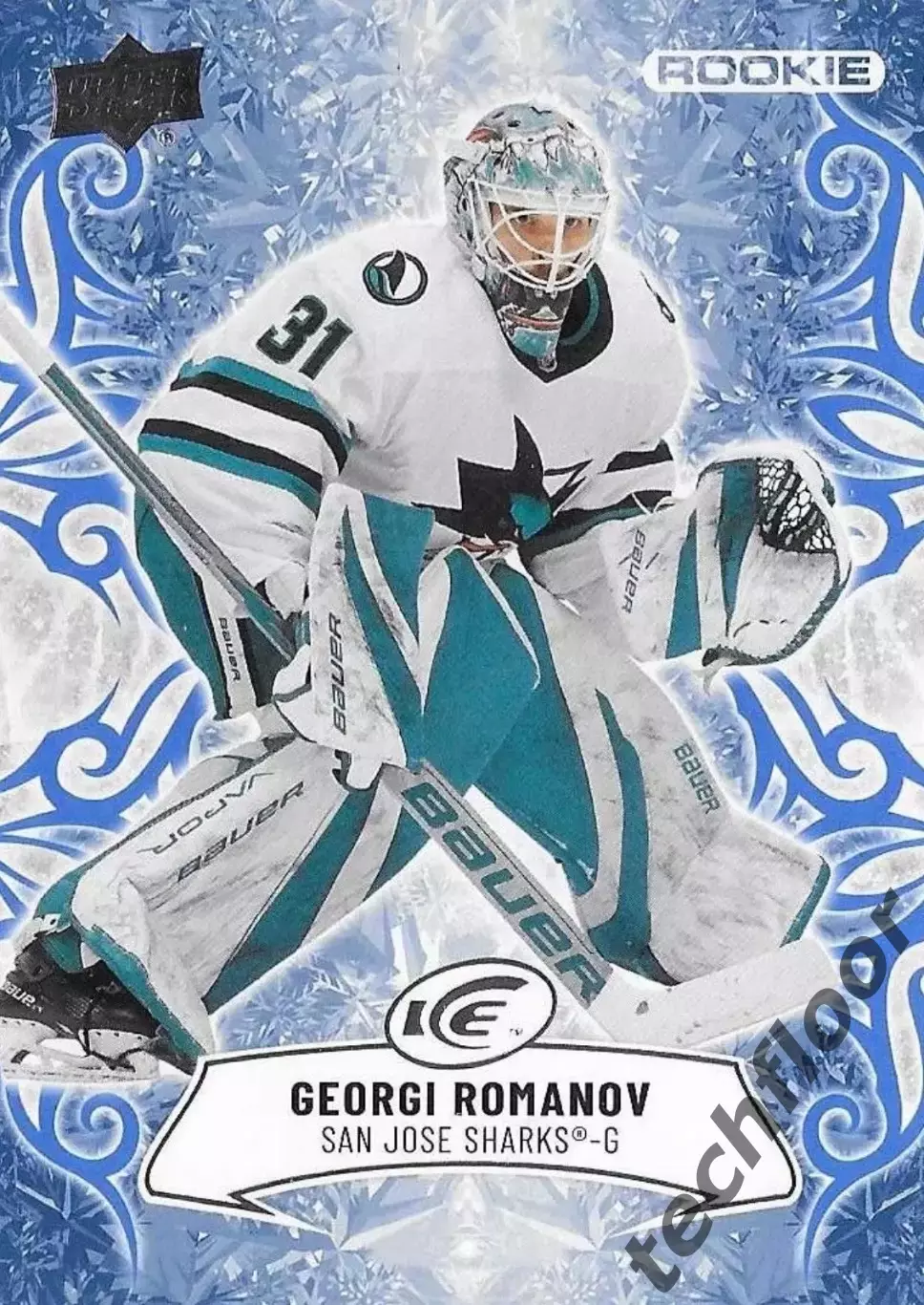 Карточка NHL Georgi Romanov San Jose Sharks /Георгий Романов Сан-Хосе НХЛ