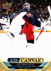 Карточка NHL Canvas Elvis Merzlikins Columbus Blue Jackets/Элвис Мерзликинс НХЛ