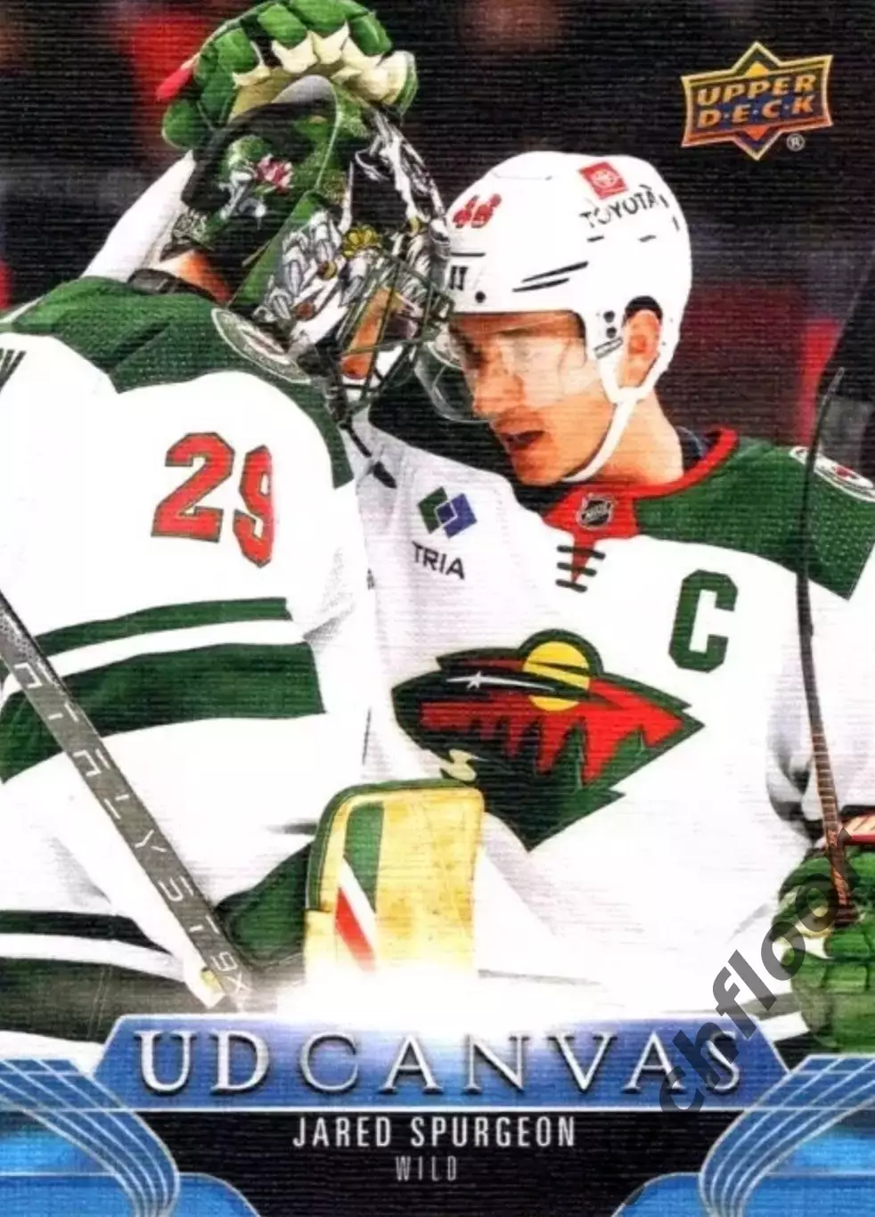 Карточка Canvas NHL Jared Spurgeon Minnesota Wild/Джаред Спёрджон Миннесота НХЛ