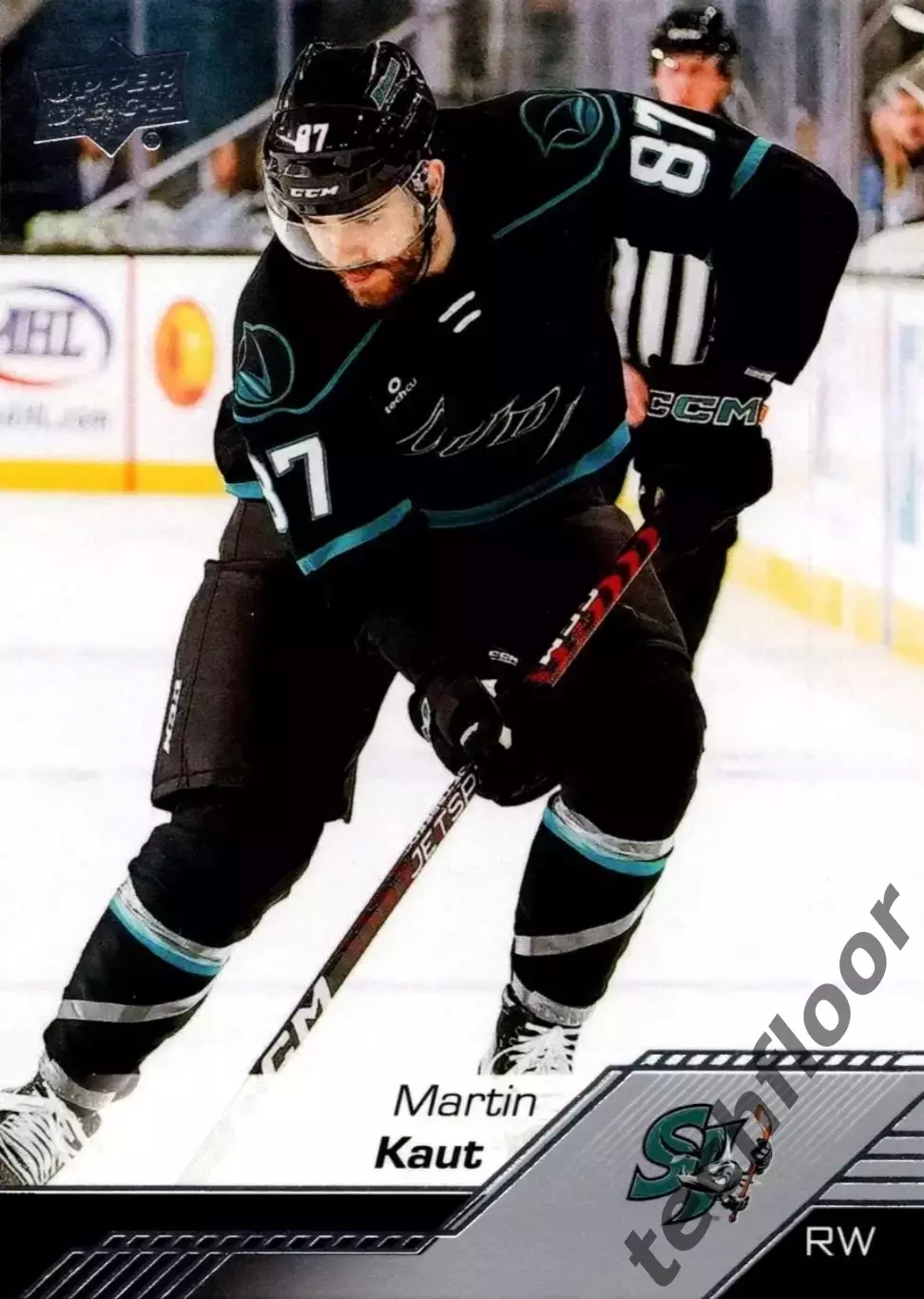 Карточка AHL Martin Kaut San Jose Barracuda/Мартин Каут Сан-Хосе АХЛ